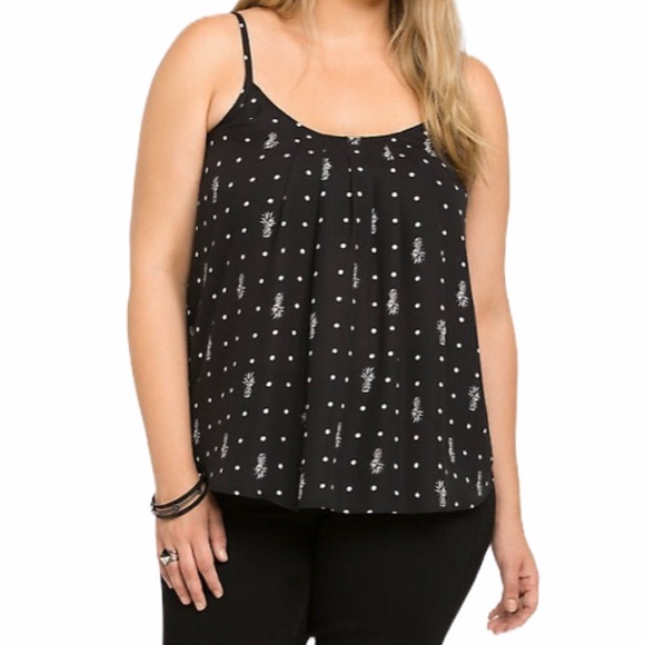 torrid Tops - Torrid Pineapple Georgette Crisscross Top [Sz: 2]